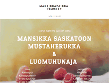 Tablet Screenshot of mansikkapaikkatimonen.fi